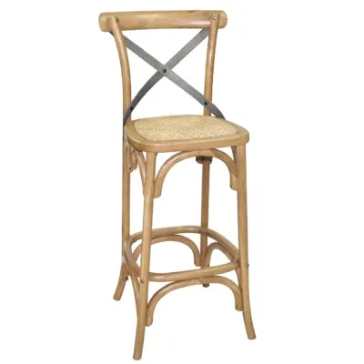 Bolero Wooden Bar Stool with Backrest GG657