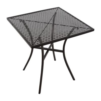 Bolero Black Steel Patterned Bistro Table 700mm Square   GG706