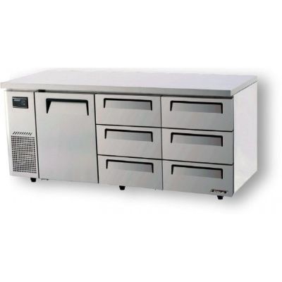 Turbo Air KUR18-3D-6(HC) Drawer Under Counter Side Prep Table Refrigerator