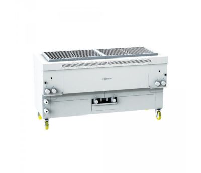 Gresilva Horizontal Fixed Mega Gas Grill on Base with Auto Fill Water Feed. Grilling Area of 1496mm x 478mm GRE.H3.A10