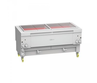 Gresilva Horizontal Fixed Mega Gas Grill on Base with Auto Fill Water Feed. Grilling Area of 1496mm x 607mm GRE.H4.A10