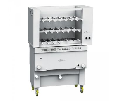 Gresilva GR20 Rodizio Direct Heat Multifuction Gas Grill With Auto-Feed Water Bath | 20 Rotating Skewer Module | Fixed Grill Area 747mm X 478mm