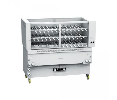 Gresilva GR40 Horizontal Multifuction Gas Rodizio Grill on Base - Grilling Area 1496mm x 478mm - 40 Rotating Spits. GRE.R40.A10