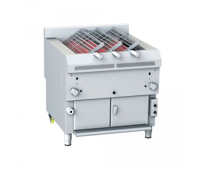 Gresilva Horizontal 3 Position Compact Rotisserie Gas Grill on Base with Auto Fill Water Bath Feed GRE.R3.A10
