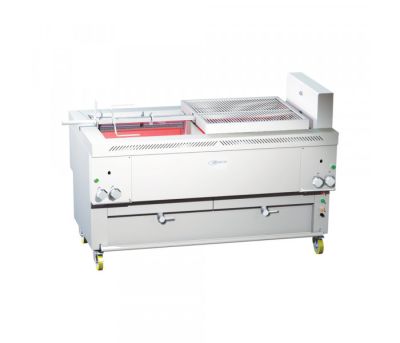 Gresilva GHPI R4/1700M Direct Heat Mega Multifuction Rotating Gas Grill With Auto-Feed Waterbath - Grill Area 1496mm X 607mm