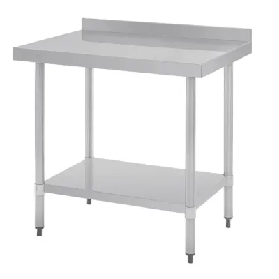 Vogue Stainless Steel Table with Splashback 900mm GJ506