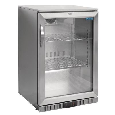 Polar G-Series Counter Back Bar Cooler with Hinged Door Stainless Steel 138Ltr GL007-A