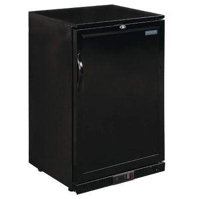 Polar G-Series 900mm Single Solid Door Back Bar Cooler in Black 138Ltr GL015-A