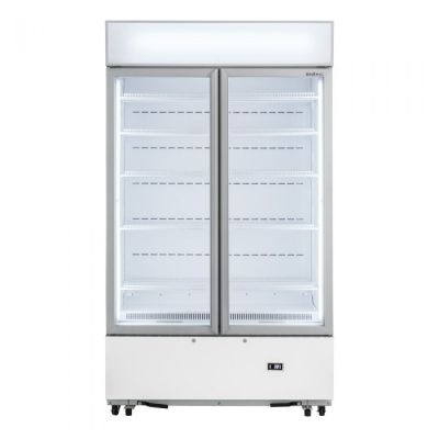 Bromic GM1000LWCAS White Cassette Flat Glass Door Display Chiller