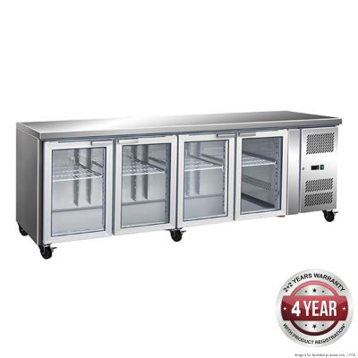 F.E.D. Temperate Thermaster GN4100TNG Four Glass Door Under Bench Fridge