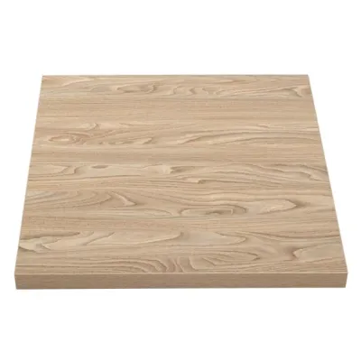 Bolero Pre-drilled Square Table Top Antique Natural 600mm GR325