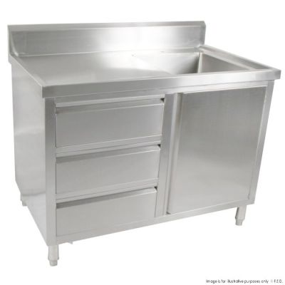F.E.D. Modular Systems SC-7-1200L-H CABINET WITH LEFT SINK