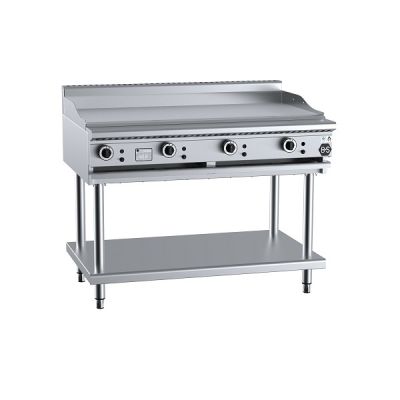 B+S Black GRP-12 Gas Grill Plate 1200mm on Leg Stand