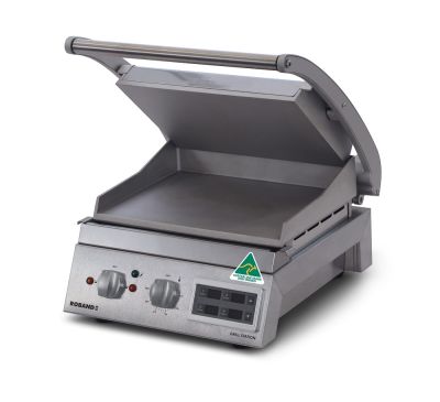 Roband GSA610SE 6 slice grill station, smooth plates – Electronic Timer 