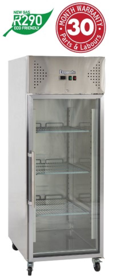 EXQUISITE GSC650G One Door Stainless Steel Upright Chiller – Glass Door