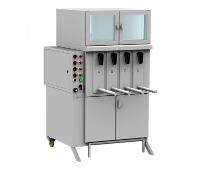 Gresilva GV4 Electric 4 Module Vertical Grill with Auto-Feed waterbath