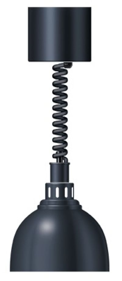 Hatco | DL-750-RL/BoldBlack | Bold Black Decorative Heat Lamp With Retractable Cord