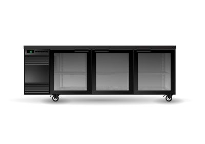 Skope Backbar N - SL.3.GSW.T SlimLine Underbench 3 Heated Glass Swing Doors Chiller