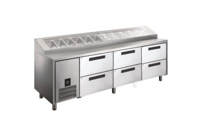 Glacian HPB2476DD 760mm Deep Drawer S/S Pizza Prep Fridge