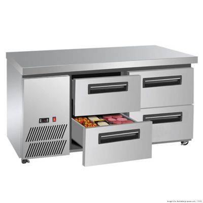 F.E.D. LBC150 Four Large Drawer Lowboy Fridge