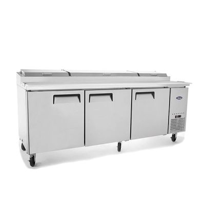 Atosa MPF8203 Three Door Pizza Prep Table Refrigerator 2362mm