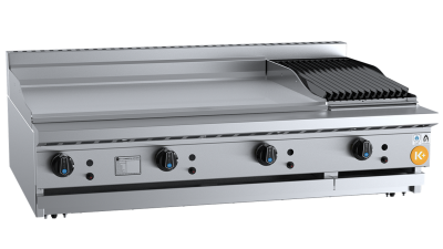 B+S K+ KBT-GRP9-CBR3-BM Combination 900mm Grill Plate & 300mm Char Broiler Bench Mounted