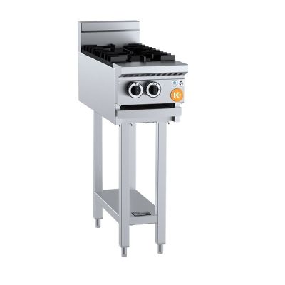 B+S K+ KBT-SB2 Gas Two Burner Boiling Top on Leg Stand