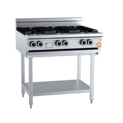 K+ KBT-SB6 Gas Six Burner Boiling Top on Leg Stand