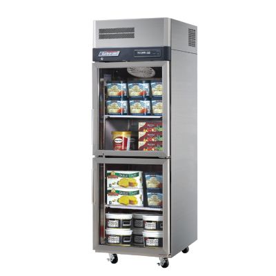 Turbo Air  2 x Half Glass Door Top Mount Upright Freezer 572L  KF25-2G-N(HC)