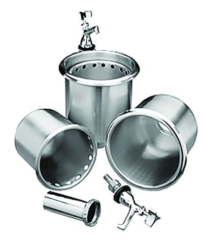 Perlick K30-1010 Dipperwell Assembly Complete with inner and outer shell, drain, faucet & tailpiece. Suits 150mm cutout