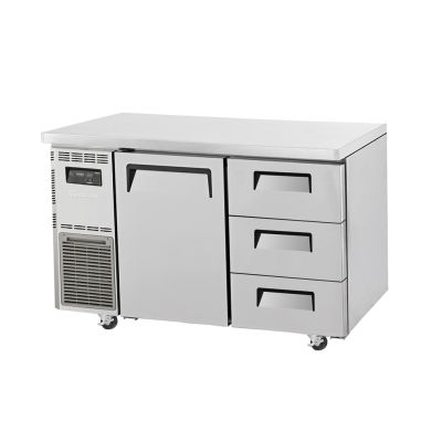 Turbo Air Undercounter 1 Door / 3 Drawer Freezer - 1200mm wide    KUF12-3D-3-N(HC)