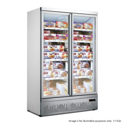 F.E.D. Temperate Thermaster LG-1000GBMF Double Door Supermarket Freezer 