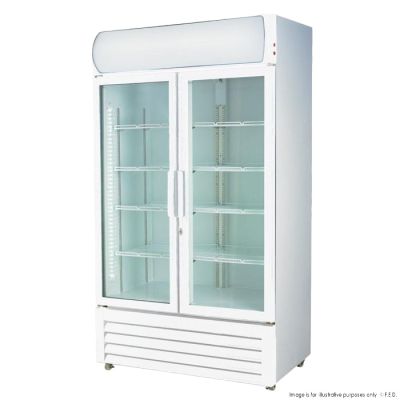 F.E.D. Thermaster LG-1000P 1000L Colourbond Upright Beverage Fridge 2 Doors White 