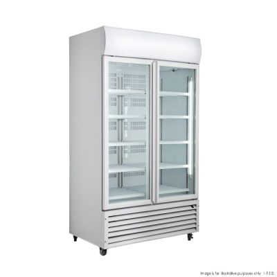 F.E.D. Thermaster 885L Tropicalised Double Glass Door Colourbond Upright Drink Fridge LG-1000PT