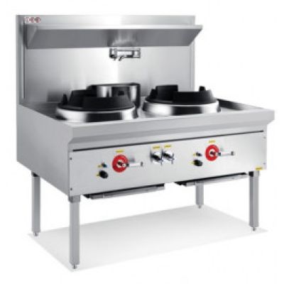 LKK-2B Two Burner Duckbill Wok Table