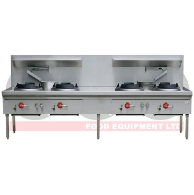 LKK-4B Four Burner Waterless Wok Table (Duckbill)