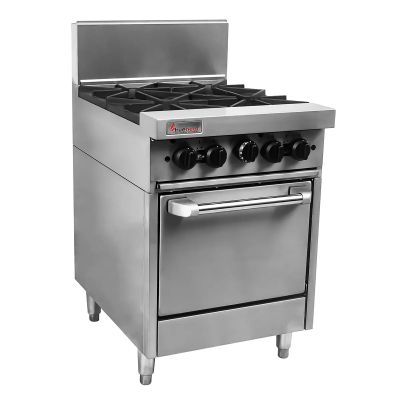 Trueheat RCR6-4 Gas 4 Open Top Burners Gas Oven