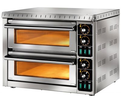 GAM MD 1+1  Series Compact Double Stone Deck Oven - fits up to 35cm pizza per deck FORMD11MN230