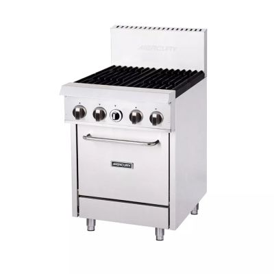 Mercury M24S-4F Static Gas Oven and Griddle - 4 burners