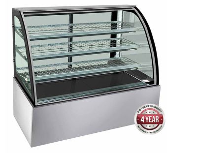 F.E.D. H-SL840 Bonvue Heated Curved Glass Food Display - 1200mm