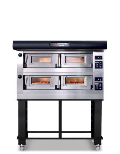 Moretti Forni Double Deck Baking Oven on Stand – COMP P120E A/2A/S