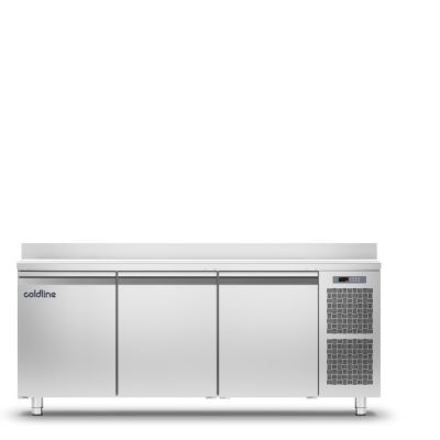 Coldline TA17/1BJ PASTRY 3 Doors Freezer Counter - Top with Splashback