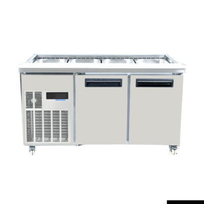 F.E.D Thermaster PG150FA-XB Two Door Cold Bench Salad Station 4x1/1 GN Pans 