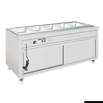 F.E.D Thermaster PG150FE-XB Premium Wet and Dry Bain Marie Food Display 4x1/1 GN Pans 