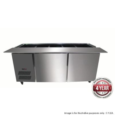 F.E.D. Thermaster PG180FA-B Bench Station Two Door - 5×1/1 GN Pans