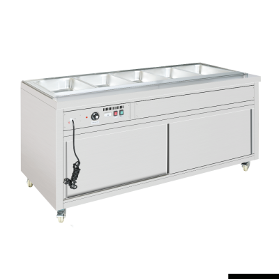 F.E.D Thermaster PG180FE-XB Premium Wet and Dry Bain Marie Food Display 5x1/1 GN Pans 
