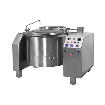 Baratta PGRM-330 Indirect Gas 330 Litre Jacketed Boiling Pan With Auto Mixing | Auto Tank Tilt And Lid Lift