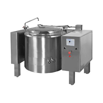 Baratta PIAR-400EE Indirect Electric 410 Litre Jacketed Boiling Pan With Auto Tank Tilt And Lid Lift