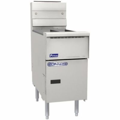 Pitco SE14T SSTC Split Tank Solstice Electric Double Baskets Fryer with Solid State Control
