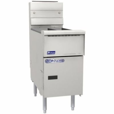 Pitco SSH55T SSTC Solstice Supreme Split Tank Fryer Gas with Solid State Control 2 x 11 Litre Tank 